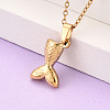 304 Stainless Steel Pendant Necklaces NJEW-T018-37G-1