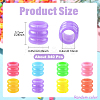 120G Opaque Polystyrene(PS) Plastic European Groove Beads KY-YW0002-24-2