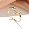 304 Stainless Steel Cuff Rings for Women RJEW-D285-01G-P-3