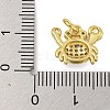 Marine Theme Rack Plating Brass Micro Pave Cubic Zirconia Pendants KK-I718-28G-02-3