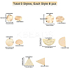 40Pcs 5 Style Brass Pendants KK-BC0002-10G-2