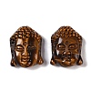 Natural Tiger Eye Carved Pendants G-I361-01B-1