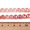 Anti-Tarnish Electroplate Glass Beads Strands GLAA-N064-8mm-06-2