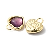 Natural Amethyst Pendants KK-Z137-03G-2