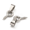 Tarnish Resistant 304 Stainless Steel Screw Eye Pin Peg Bails STAS-R233-01C-P-2