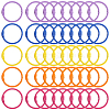 100Pcs 5 Colors Zinc Alloy Loose Leaf Book Binder Hinged Rings FIND-SP0002-66-1