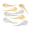8Pcs 2 Colors Brass Filigree Big Pendants KKC-TA0001-07-2