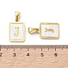 Ion Plating(IP) 304 Stainless Steel Pave Shell Pendants X-STAS-G327-01G-J-3