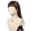 Double Pointed Natural Carnelian Pendant Necklace NJEW-JN03720-03-3