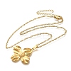 Summer Beach 304 Stainless Steel Pendant Rope Chain Necklaces for Women STAS-Z108-01G-06-4