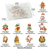 20Pcs 10 Styles Christmas Theme Alloy Enamel Pendants ENAM-FS0002-13-4