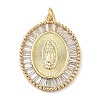 Brass Micro Pave Cubic Zirconia Pendants KK-Q068-31A-G-1