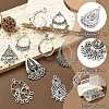 40Pcs 10 Styles Tibetan Style Retro Zinc Alloy Connector Charms FIND-CJ0003-60-3