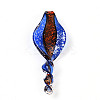 Handmade Gold Sand Lampwork Big Pendants LAMP-T023-09A-1