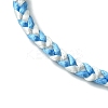 2Pcs 2 Colors Nylon Cord Braided Wave Cord Bracelets BJEW-JB10743-4