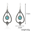Bohemian Style Alloy Synthetic Turquoise Dangle Earrings FS-WG7654C-05-1