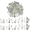 50Pcs 10 Styles Tibetan Style Zinc Alloy Pendants FIND-YW0005-12-1