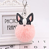 Imitation Rabbit Fur Furry Pom-Pom Keychain for Women PW-WG97950-06-1