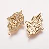 Brass Micro Pave Cubic Zirconia Links ZIRC-E113-08G-1