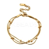 304 Stainless Steel Satellite Chains Multi-strand Bracelets for Women BJEW-V012-05G-4