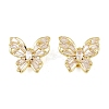 Brass Micro Pave Clear Cubic Zirconia Beads KK-D109-05C-G-1