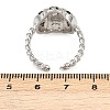 Brass Micro Pave Colorful Cubic Zirconia Cuff Rings RJEW-P155-03P-5