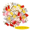 50Pcs 5 Colors ABS Plastic Imitation Pearl Pendants PALLOY-JF03909-6