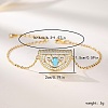 Brass Micro Pave Clear Cubic Zirconia Link Bracelets RY3838-2-2