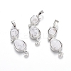 Natural & Synthetic Mixed Stone Kitten Pendants G-J386-E-2