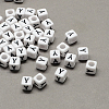 Large Hole Acrylic Letter European Beads X-SACR-Q103-10mm-01Y-1