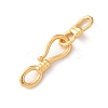 Brass Hook Clasps KK-C157-62G-1