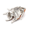 Zinc Alloy Crystal Rhinestone Resin Fish Brooch LS-JEWB-U010-01P-01-2