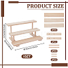 3-Tier Wood Jewelry Display Card Display Riser Stands ODIS-WH0086-104A-3