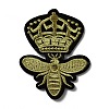 Crown & Bees Pattern Computerized Embroidery Cloth Iron On/Sew On Patches PATC-WH0010-11A-1