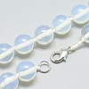 Opalite Beaded Necklaces NJEW-S405-13-2