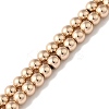 Electroplated Synthetic Magnetic Hematite Beads Strands G-I364-D01-LG-1