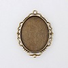 Vintage Tibetan Style Alloy Large Pendant Cabochon Bezel Settings TIBEP-M018-149AB-NF-1