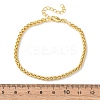 Brass Wheat Chain Bracelets Women BJEW-C140-03G-5
