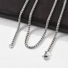 Tarnish Resistant 304 Stainless Steel Venetian Chain Box Chain Necklace Making X-STAS-A028-N031P-A-2
