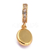 Brass Micro Pave Clear Cubic Zirconia European Dangle Charms ZIRC-L097-050D-G-3