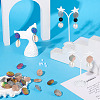 24Pcs 6 Styles 304 Stainless Steel Textured Oval Stud Earrings Findings STAS-TA0002-32RG-7