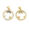 Brass Micro Pave Cubic Zirconia Pendants ZIRC-L103-033G-1