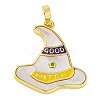 Halloween Theme Brass Enamel Pendants KK-S401-04G-B-1