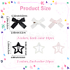 30Pcs 3 Colors Star Iron Enamel Snap Hair Clips OHAR-SP0001-03-2