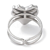 Ion Plating(IP) 304 Stainless Steel Ring RJEW-B059-04P-01-3