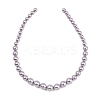 Electroplated Shell Pearl Graduated Beads Strands BSHE-C011-04-03-5