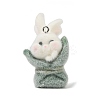 Animal Theme Flocky Opaque Resin Pendants RESI-H042-01P-11-1