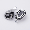 Natural Dyed & Heated Black Agate Pendants G-E442-04E-2