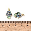 Brass Micro Pave Cubic Zirconia Pendants KK-K384-18G-3