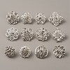 12Pcs 12 Style Rhinestone Flower Safety Pin Brooch JEWB-WH0029-25S-1